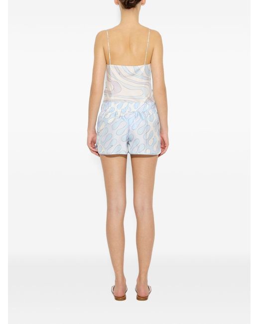 Emilio Pucci Blue Silk Top