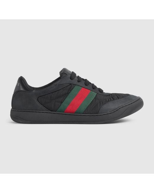 Gucci Black Basket Slide Flat Shoe for men