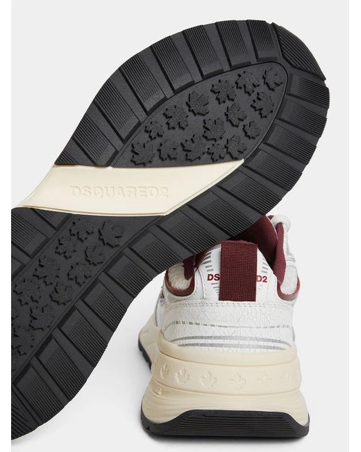 DSquared² White Leather Sneakers