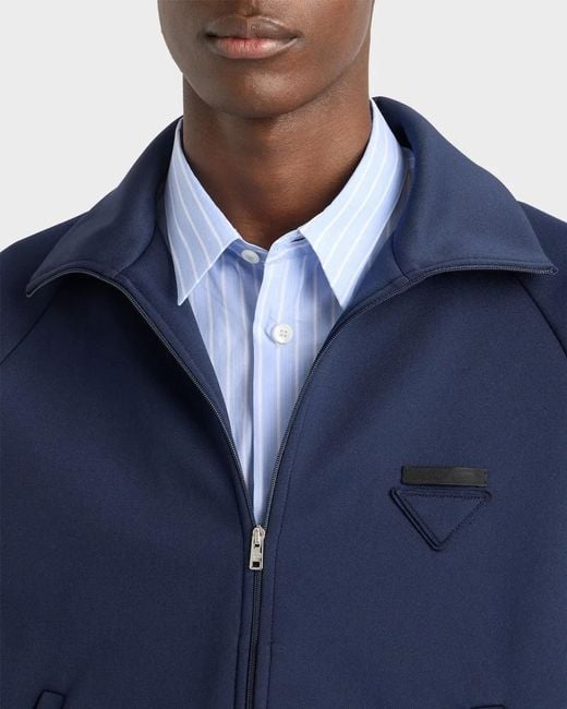 Prada Blue Fleece Zip for men