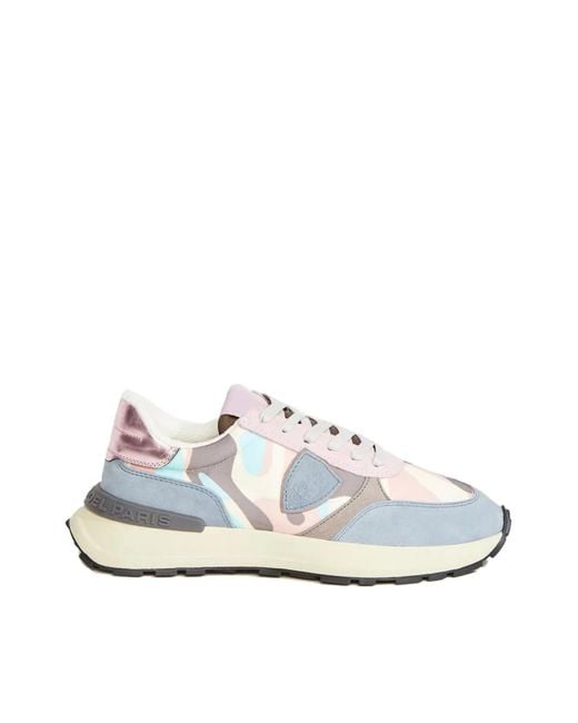 Philippe Model White Antibes Low Camouflage Sneakers