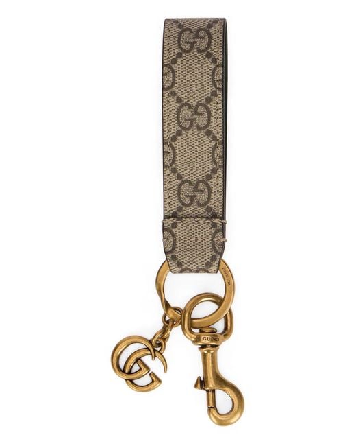Gucci Metallic Canvas Keyring for men