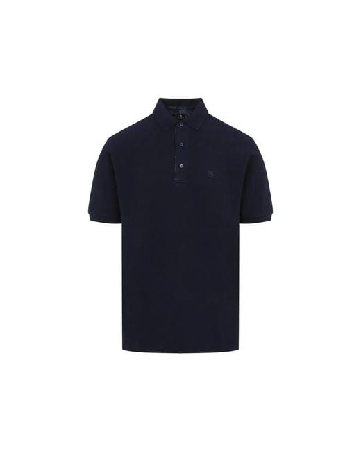 Etro Blue Blu Printed Detail Polo for men