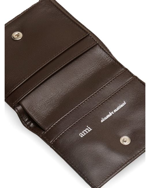 AMI Brown Leather Wallet for men