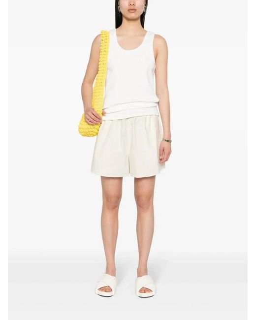 Moncler White Tops With Logo