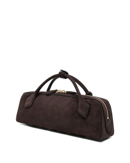 Alaïa Brown Alaia Le Teckel Suede Top-Handle Tote Bag