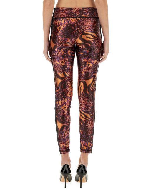 Versace Jeans Couture Red Animal Print Leggings