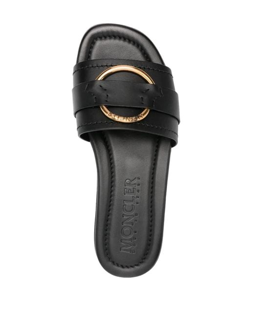 Moncler Black Slide Bell Mules