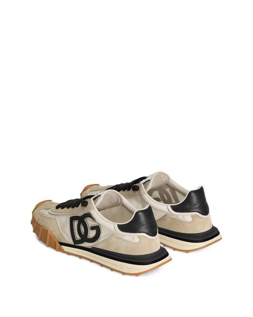 Dolce & Gabbana Natural Nylon And Suede Dg Athletic Sneakers for men