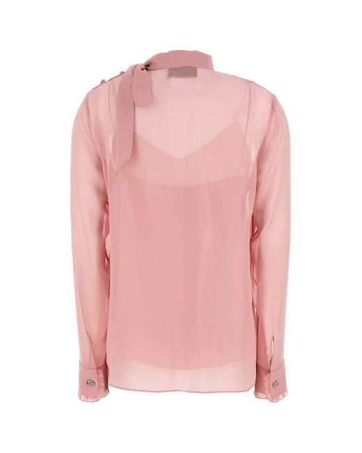 Gucci Pink Crepe Blouse