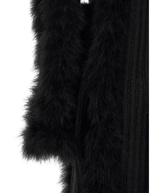 The Attico Black Dressing Gown Coat