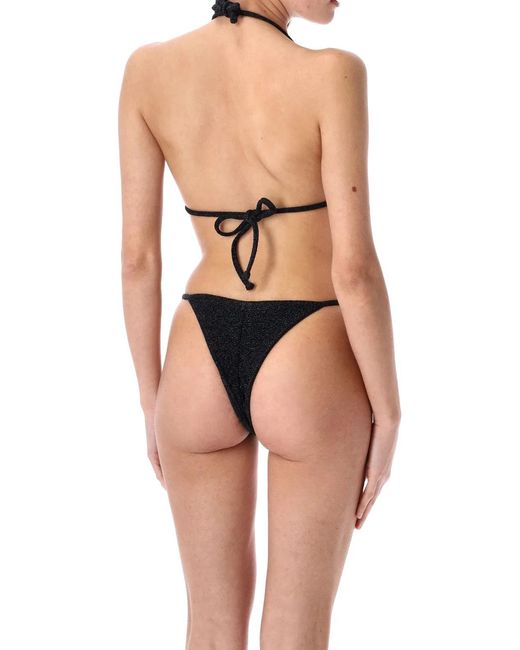 Reina Olga Black Splash Triangle Bikini Top