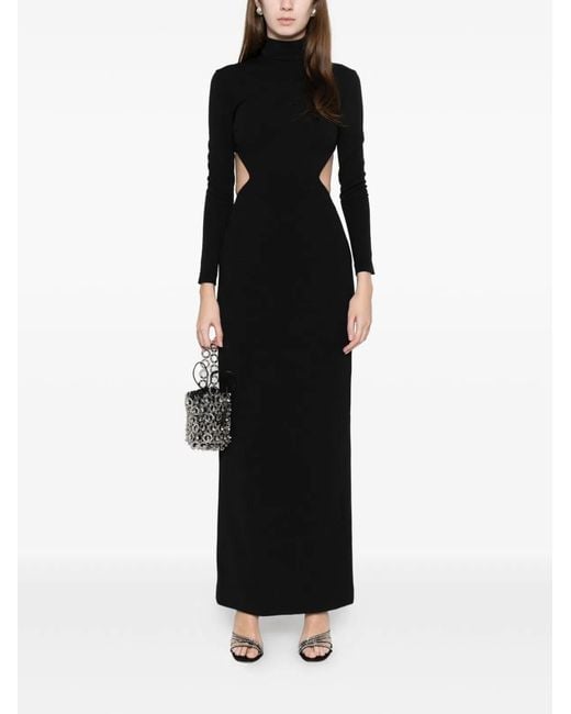 Solace London Black Wilma Maxi Dress