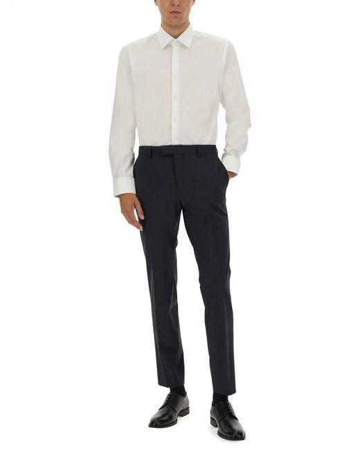 Boss White Poplin Shirt for men