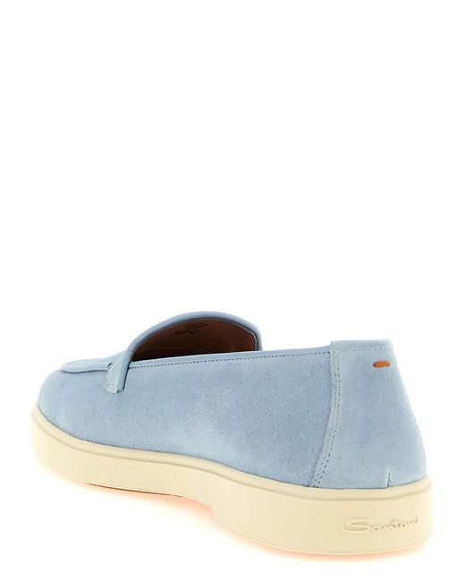Santoni Blue 'Debora' Loafers