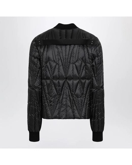 Moncler Black Quilted Zip-Up Down Jacket for men