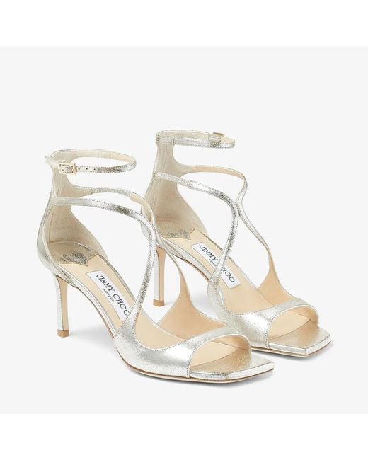 Jimmy Choo Metallic Azia Leather Sandals