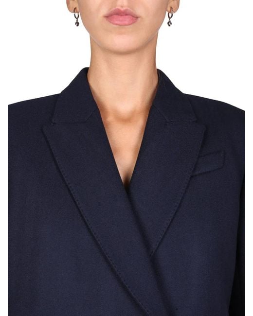 McQueen Blue Double-Breasted Jacket