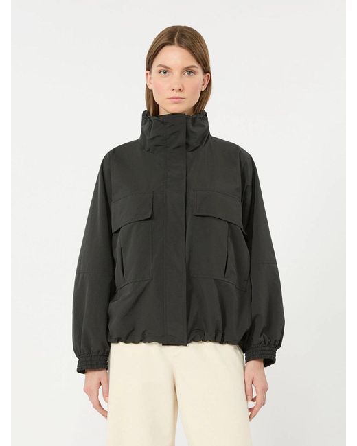 Weekend by Maxmara Black Drawstring High-Neck Jacket