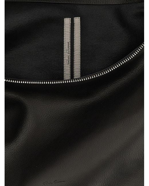 Rick Owens Black 'Cropped Gemini' Shoulder Bag
