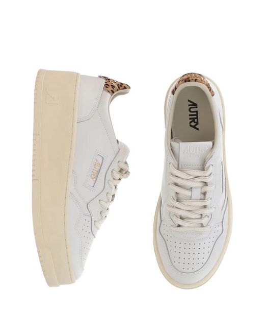Autry White Sneakers Medalist Platform