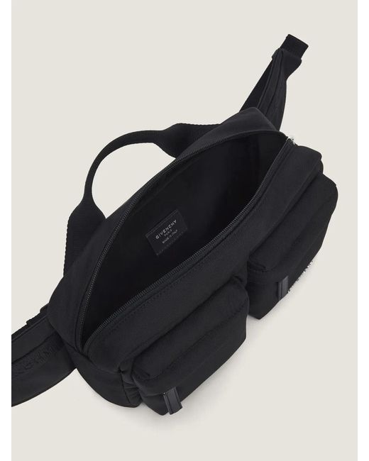 Givenchy Black Nylon Belt Bag With Logo for men