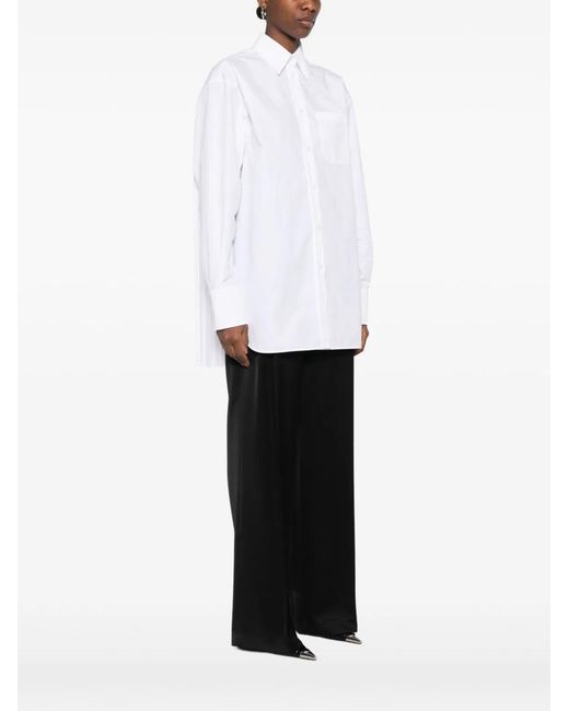 Max Mara White Cotton Blend Shirt