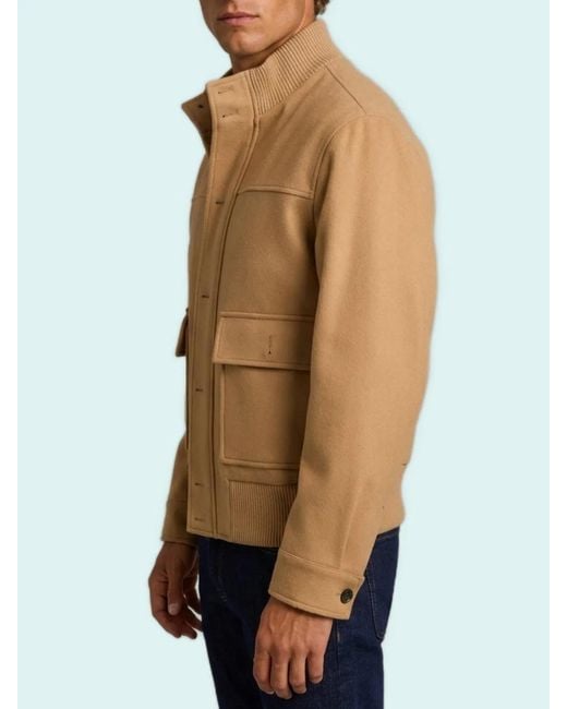 Lardini Blue Camel Sponge Bomber Jacket for men