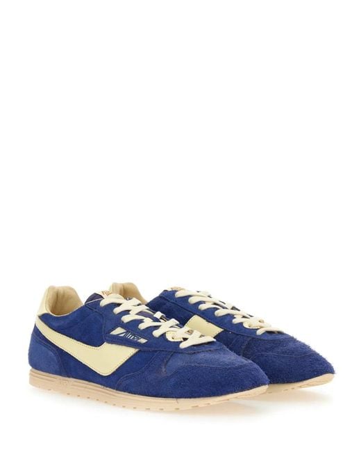 Autry Blue Windspin Low Leather Sneakers for men
