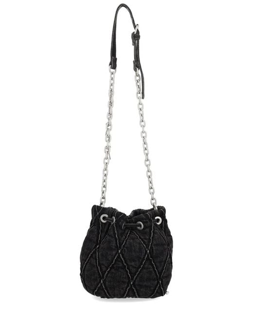 DIESEL Black Charm-D Bucket S Bag