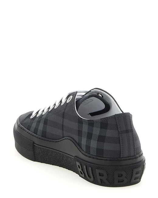 Burberry Black Check Print Sneakers for men