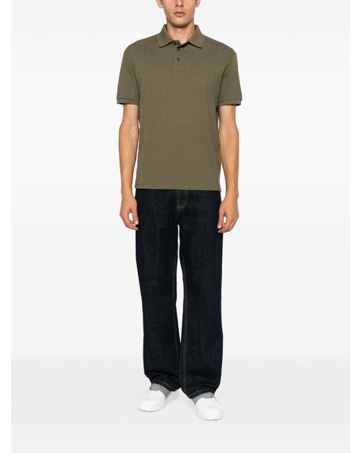 Emporio Armani Green Logo Cotton Polo Shirt for men