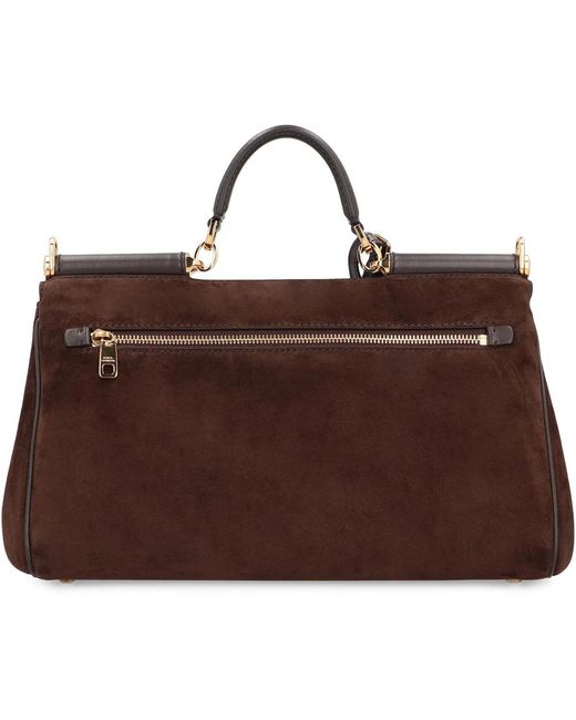 Dolce & Gabbana Brown Dolce & Gabbana Sicily Ebony Leather Bag