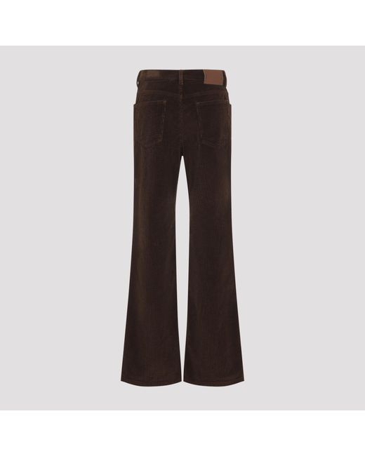 Marni Brown Sadelle Five Pocket Flared Leg Penats