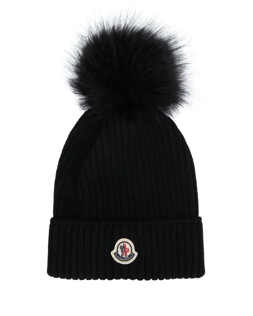 Moncler Black Kids Hat