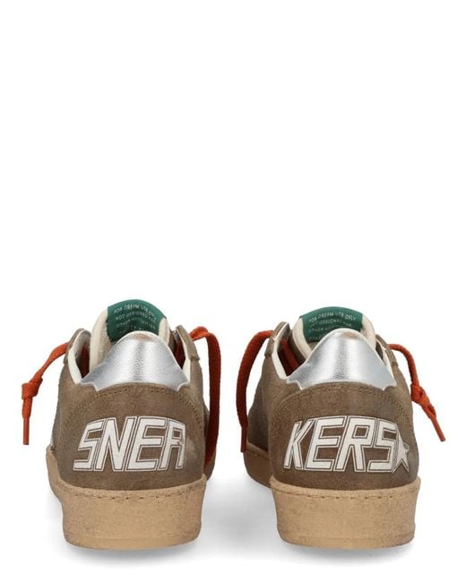 Golden Goose Deluxe Brand Brown Ballstar Waxed Suede Upper Toe Tong for men