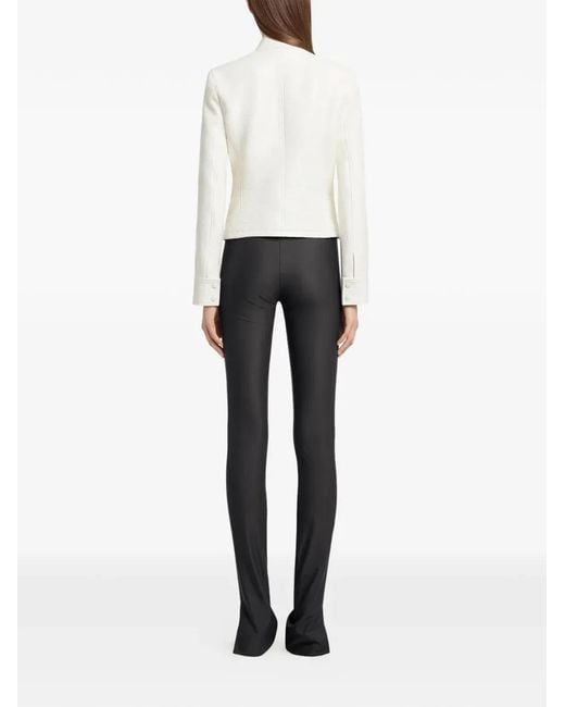 Courreges White Courregès City Jacket With Buckle Neck And Logo Detail