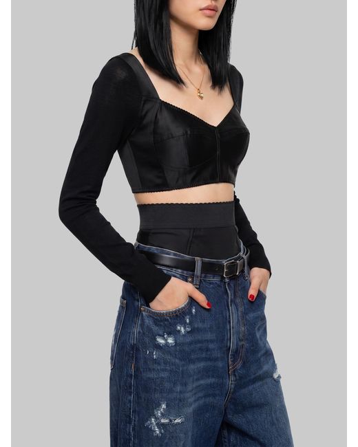 Dolce & Gabbana Black Dolce&Gabbana Top Bustier