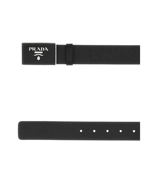 Prada Black Leather Belt for men