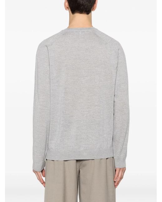 Maison Kitsuné Gray Maison Kitsuné Fox Head Wool Cardigan for men