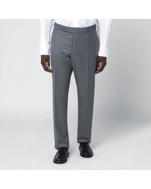 Thom Browne Gray Wool Trousers for men