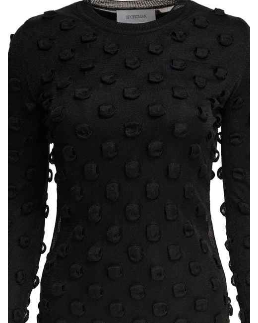 Max Mara Black Polyester Dress