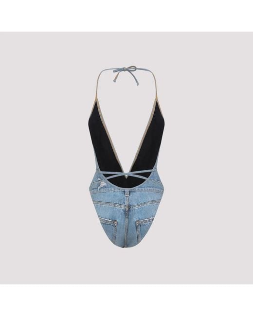 DIESEL Blue Costume Intero Effetto Denim