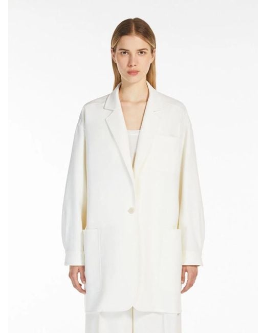 Max Mara White Orlaya Jacket