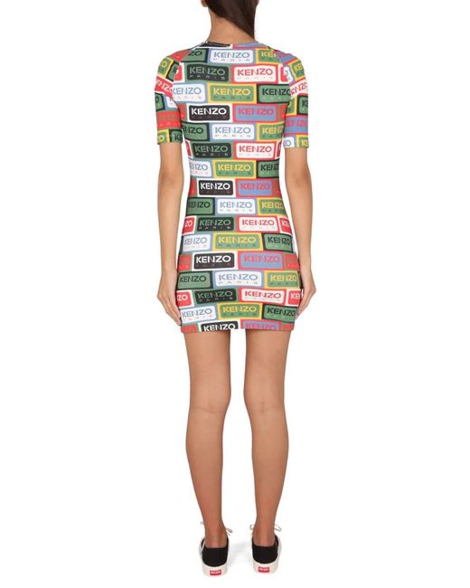 KENZO Multicolor Bodycon Dress Labels