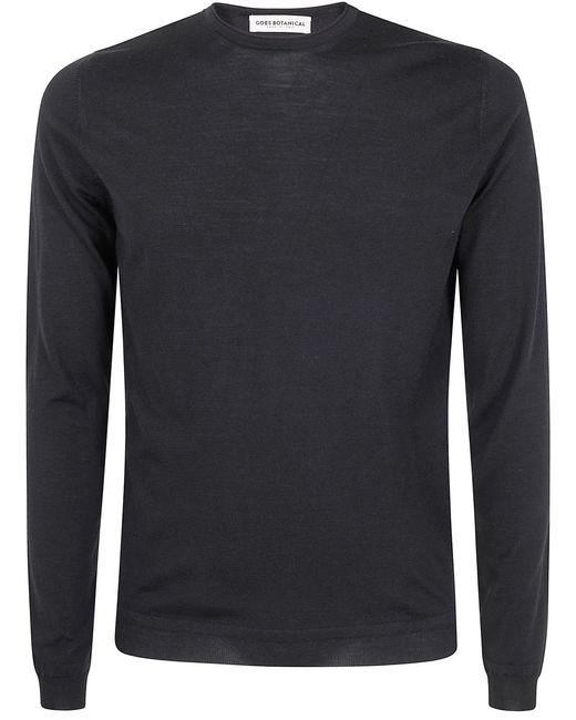 GOES BOTANICAL Black Pullover Roundneck for men