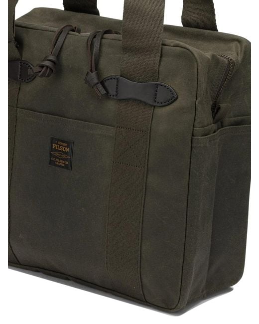 Filson Black "Tin Cloth" Medium Shoulder Bag for men