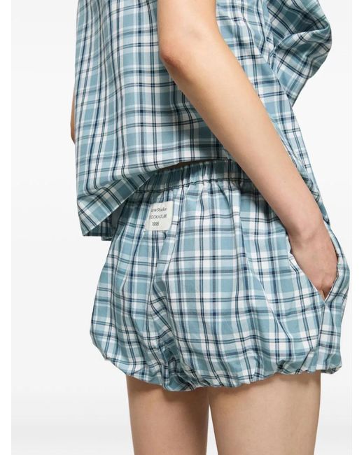 Acne Blue Organic Cotton Shorts