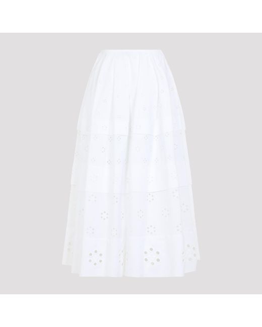 Céline White Skirt