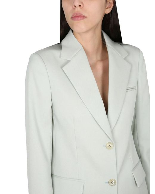 Lanvin White Single-Breasted Blazer